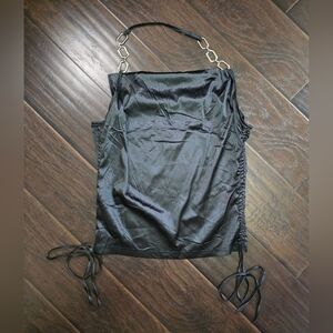 NWT Akira Womens Open Back Chain Neck Party Halter Top